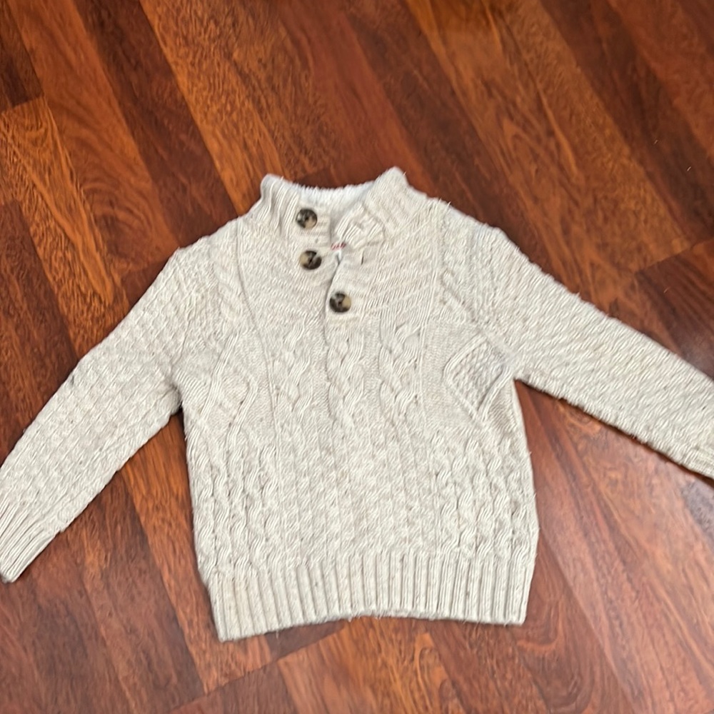 Cat and Jack 2t boys cream sweater